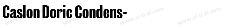 Caslon Doric Condens字体转换